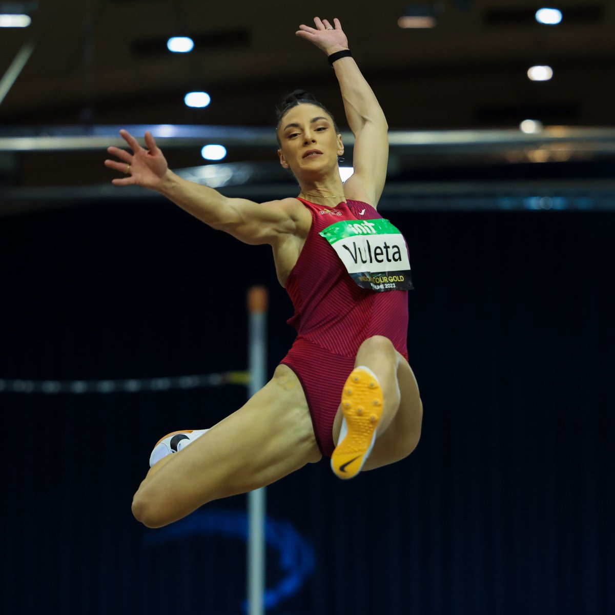 .@IvanaSpaNOv1c 🇷🇸 grabs the win in the women's long jump with a world-leading 6.76m 👏 #WorldIndoorTour