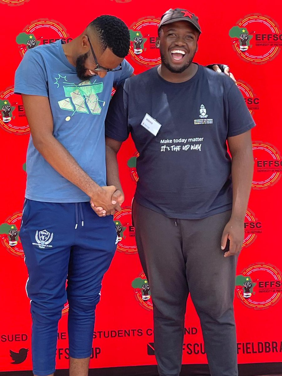 EFFYC_UP's tweet photo. ♦️ IN PICTURES ♦️
The Former Chairperson of the EFFSC UP Amos 'Amla' Monageng visited the EFFSC UP Batallion Desk on its Day 4 of assisting students

#YouKnowWhereTheSolutionIs #UmsebenziWethu #EFFREDFRIDAY #SizofundaNgenkani #EFFTurns10 https://t.co/WH34288ycA