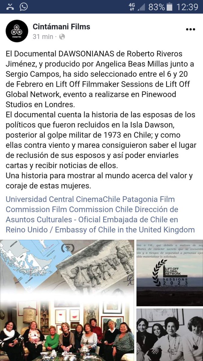 Las Dawsonianas, documental dirigido por Roberto Riveros y producido por <a href="/camposulloa/">Sergio Campos Ulloa</a> y mi madre, Angélica Beas, ha sido seleccionado en Lift Off Filmmaker Sessions de Lift Off Global Network, que se realizará en febrero en Inglaterra.
Orgullo máximo por mi mamá 🙌🏼