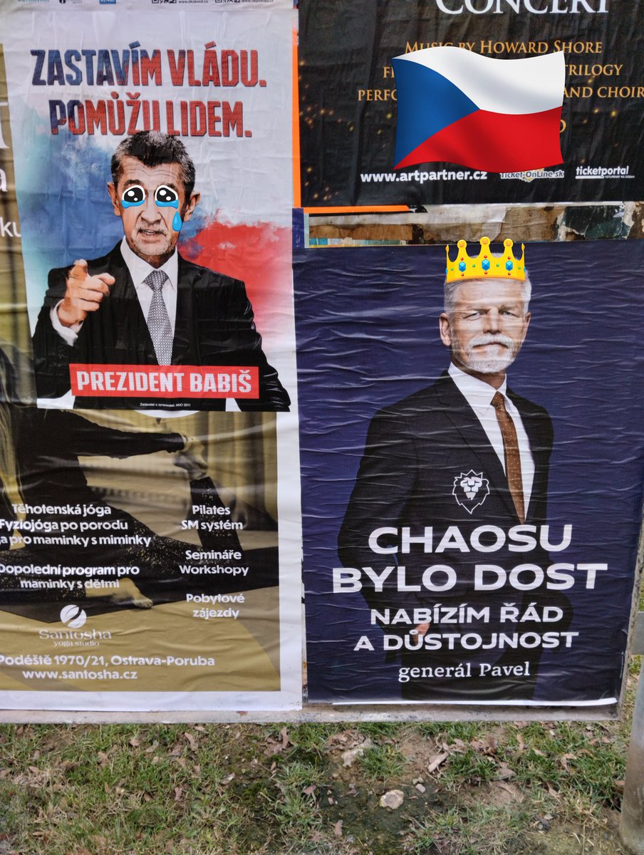 Terez002's tweet photo. Sorry 🍌 @AndrejBabis 
✌️@general_pavel 
#volby2023 #volimgenerala #VolbyPrezidentaČr #volby #CzechRepublic https://t.co/oNh135clxv