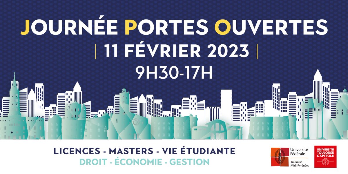 UTCapitole's tweet photo. #JPO2023
📢Découvrez #UTCapitole lors de notre Journée Portes Ouvertes samedi 11 février de 9h30 à 17h !
Lycéens, étudiants, professionnels : venez trouver le cursus qui vous ressemble 💡🎓 https://t.co/WvUTbpcr02