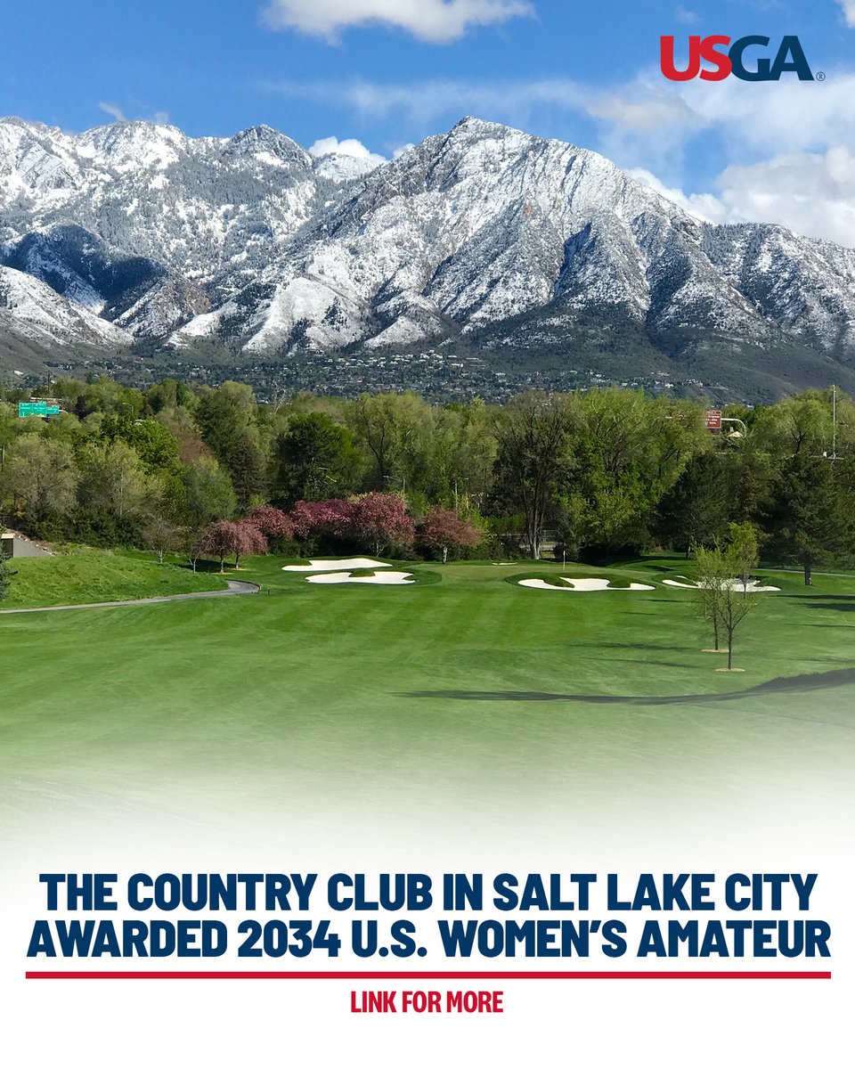 For just the second time, we're headed to Utah! 🤩

The Country Club in Salt Lake City will make its USGA championship debut in 2034. Full details: bit.ly/409k6eE