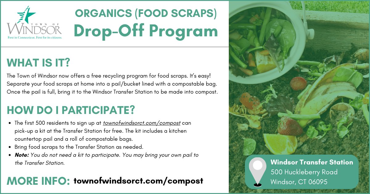TownofWindsorCT's tweet image. Did you know that composting is one of the most powerful and effective ways to help the environment? Composting helps to reduce the amount of waste sent to landfills and helps to reduce greenhouse gas emissions. 

Get started today: ow.ly/BtBW50MC0Y6

#CompostingIsCool