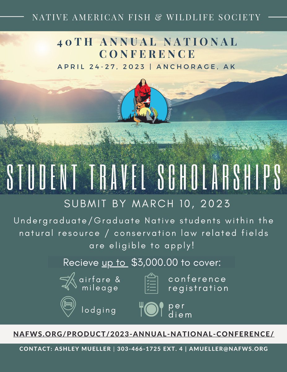 We are excited to offer student travel scholarships to our National Conference! Scholarship for airfare, mileage, conference registration, lodging, and a per diem stipend. The deadline to apply is March 10, 2023! Access to the application is here: ow.ly/28Jf50MBzb0 ✈️