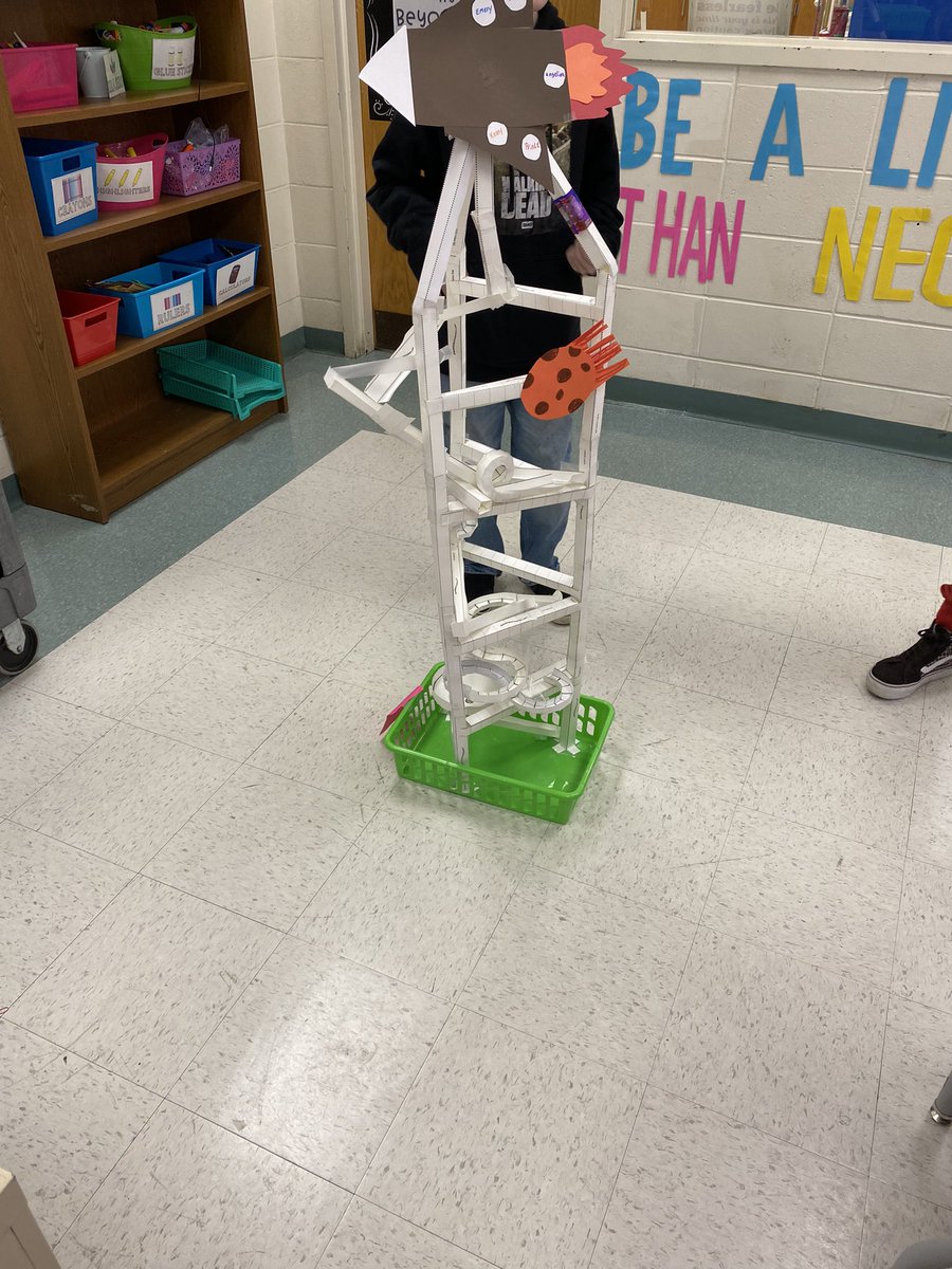 Fun day in STEM! Students tested their roller coasters 🎢 #barnegatinspires