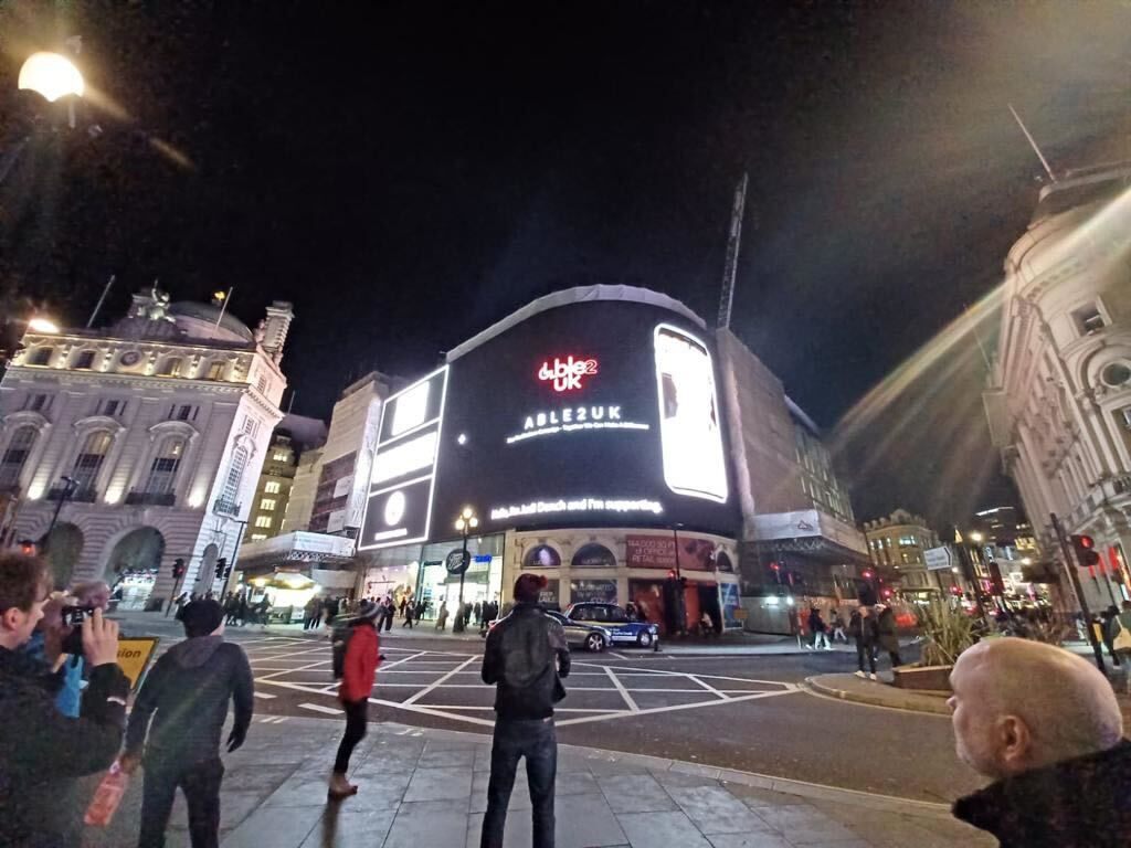 PicLights's tweet photo. Recently we saw @able2uk take over #PiccadillyLights with their stunning film for their #STOPTHESHADOWS campaign.
Hereโs some of the team enjoying the moment of the premier, bravo to all who have been involved ๐
#Piccadilly #PiccadillyCircus #able2uk #disability #london https://t.co/Un8H0g0CPo