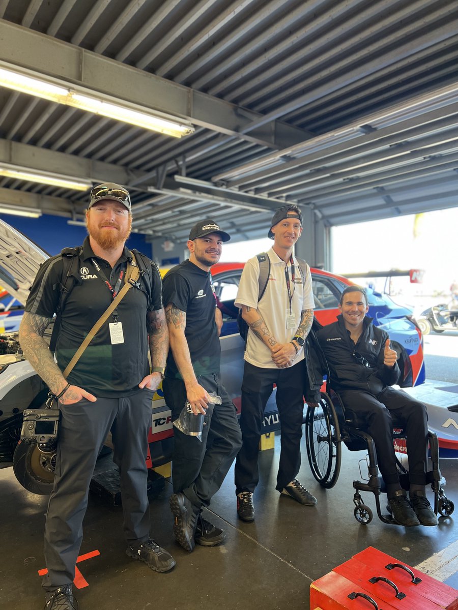 StepOneMSports's tweet image. Ahead of the @IMSA Michelin Pilot Challenge, it was great to meet alongside Step One ambassador and driver @robertwickens, beneficiaries from @operationmotorsport and #ForeverWarriors - an organization serving retired vets at sports car events as part of Diversionary Development.