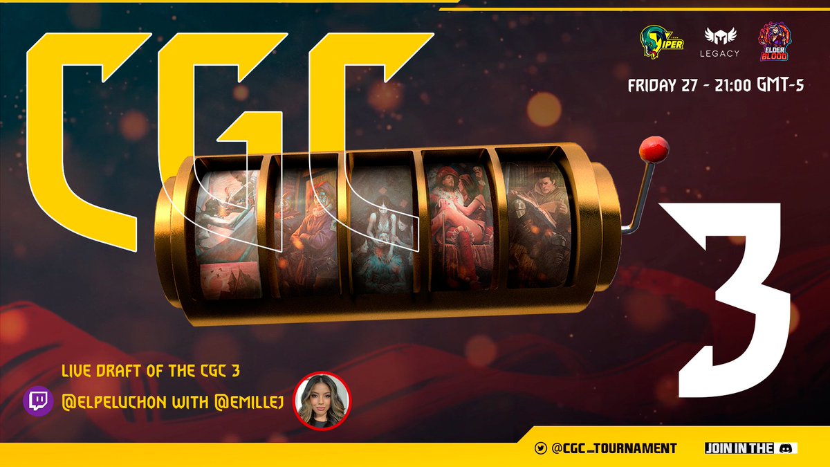 Live draft of the CGC 3!

Today 21:00 GMT-5

twitch.tv/elpeluchon

#CasinoGwentCup #Gwent