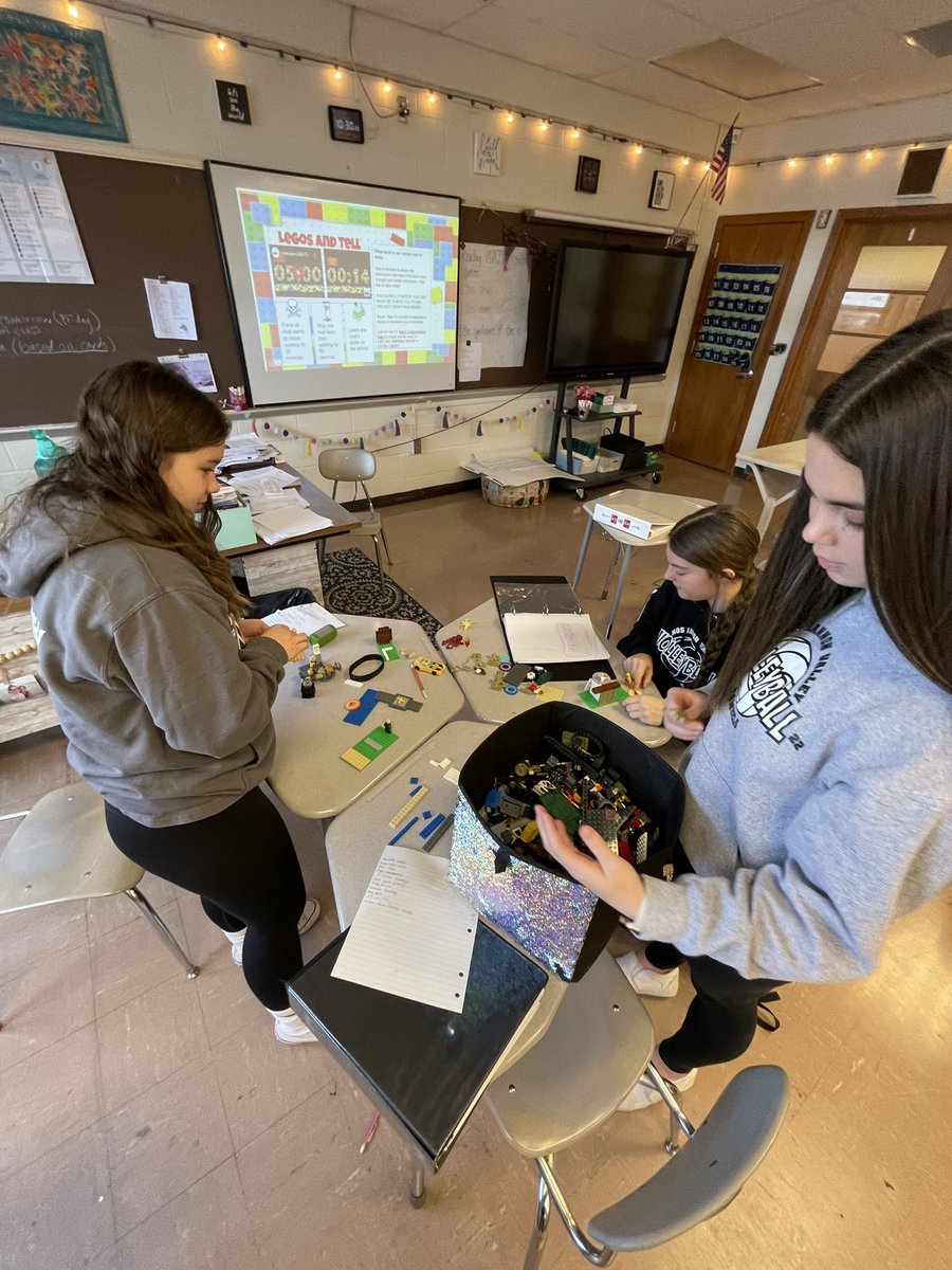 abigail5houston's tweet photo. Who doesn’t want to play with Legos in school?! In reality, students were making numerous deep connections to our unit in a gamified format. Students raced to connect their creations to the material and had to explain to gain points. They blew me away! #MVReEnergized @MV_Knights https://t.co/JB31Kp4Zib