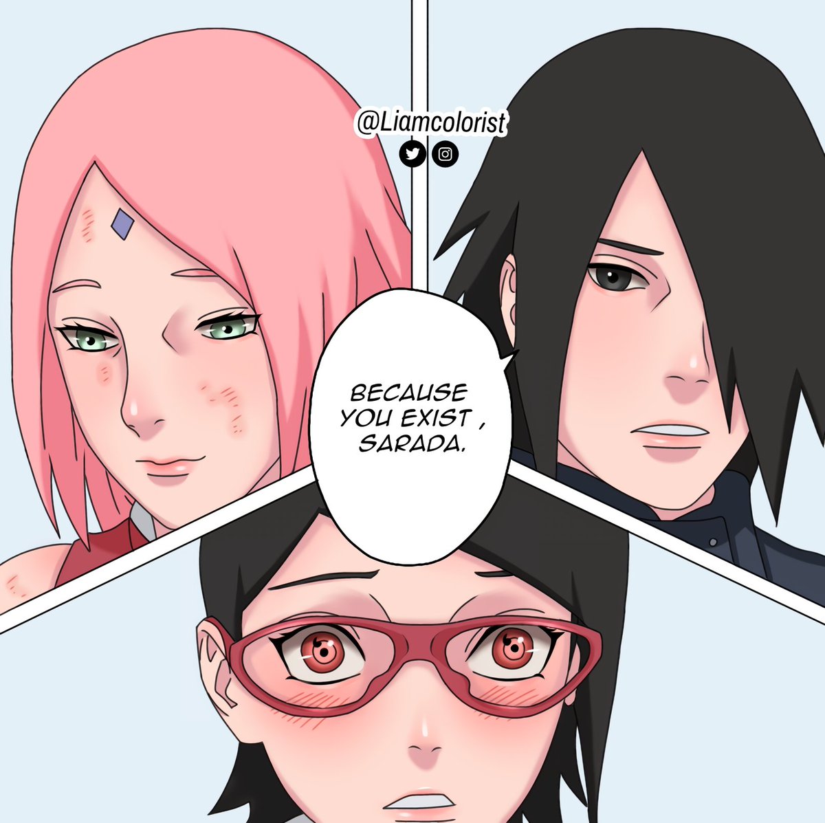 liamcolorist's tweet photo. Coloring Familia Uchiha 🎨

#sasusaku  #sarada #sasuke #sakura  #SakuraUchiha #sasukeuchiha #art https://t.co/XJeIiPWWMJ