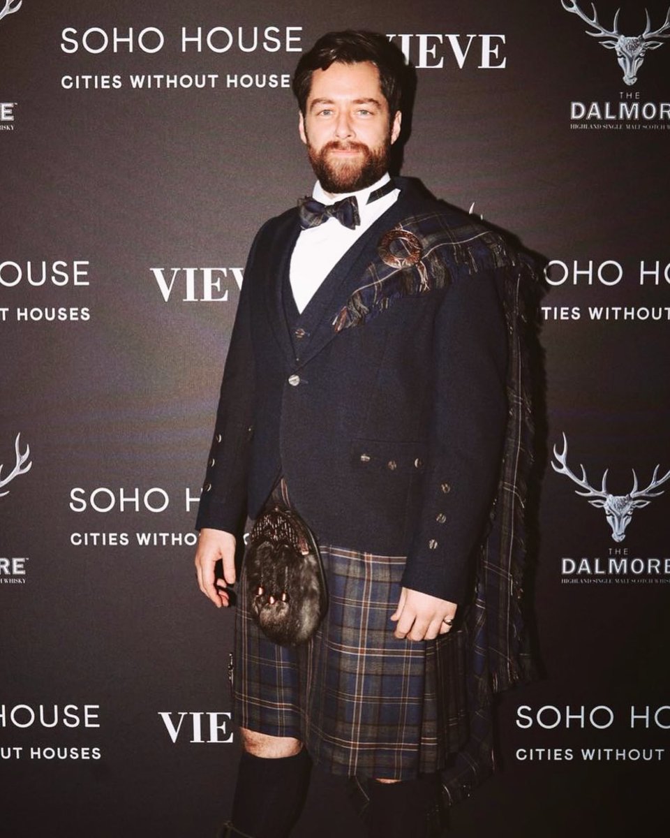 RRankinFans's tweet photo. ✨NEW: Photo of @RikRankin at @sohohouse #CitiesWithoutHouses Burn’s Night Dinner wearing @kingsofkilts. 📸 Jack McCann https://t.co/ZX4vNwwfEj