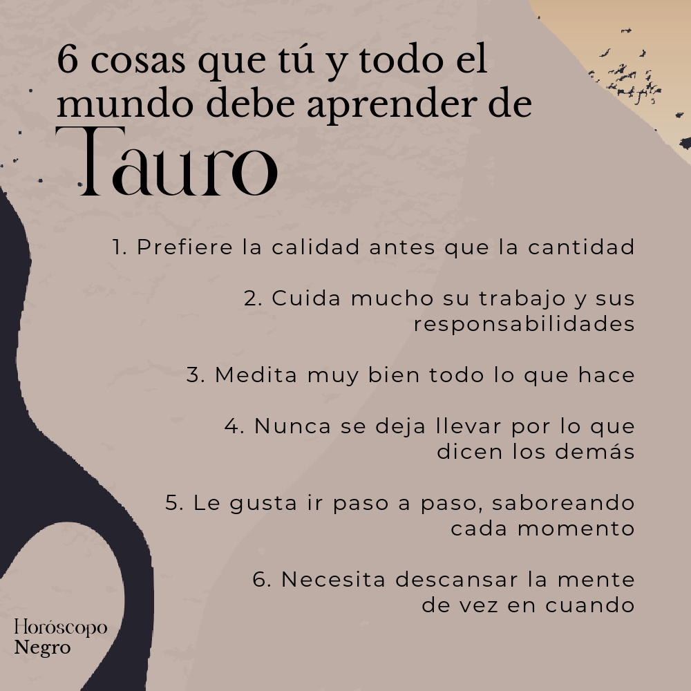 tauro_hn's tweet photo. 6 cosas que tú y todo el mundo debe aprender de #Tauro ✨🔮✨ #horoscoponegro https://t.co/zSMG1Vs7s7