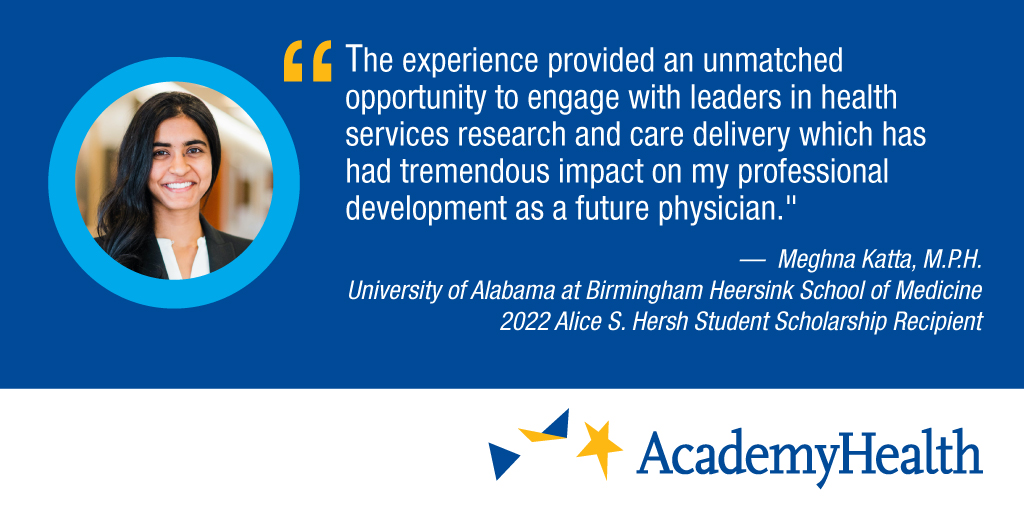 AcademyHealth on Twitter "Apply for the ARM23 Alice S. Hersh Student