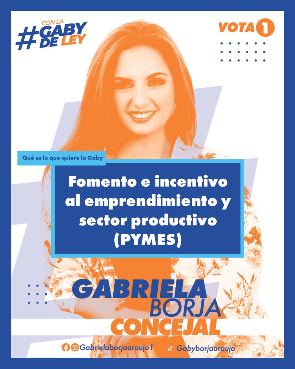 GabrielaBorjaGB's tweet photo. #ConlaGabydeLey haremos una ciudad productiva 🧡 #JUNTOS☝️, eliminado tramitología e incentivando a la inversión local.
#gabyconcejal #votalista1 #vota1 #quitodistritonorte #pasiónporquito #cedatos #Quito #elecciones2023 #votaporlagaby https://t.co/dTe5MaeLJY