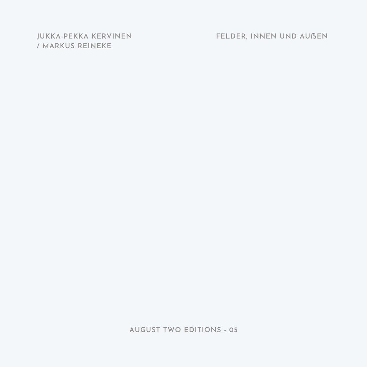 August2Editions's tweet image. Available today...

'Felder, innen und außen', a work for contrabass recorder, piano, field recording and electronics by @jkervinen
and Markus Reineke.

Available now at:

augusttwoeditions.bandcamp.com