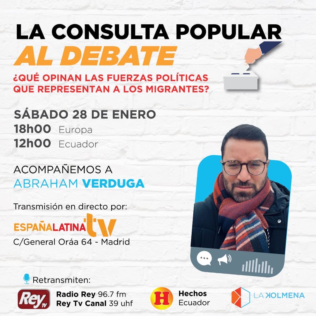 DEBATE 🔴

Este sábado 28 de enero.

A mis compatriotas residentes en Madrid, espero verlos en estas coordenadas 👇🏾