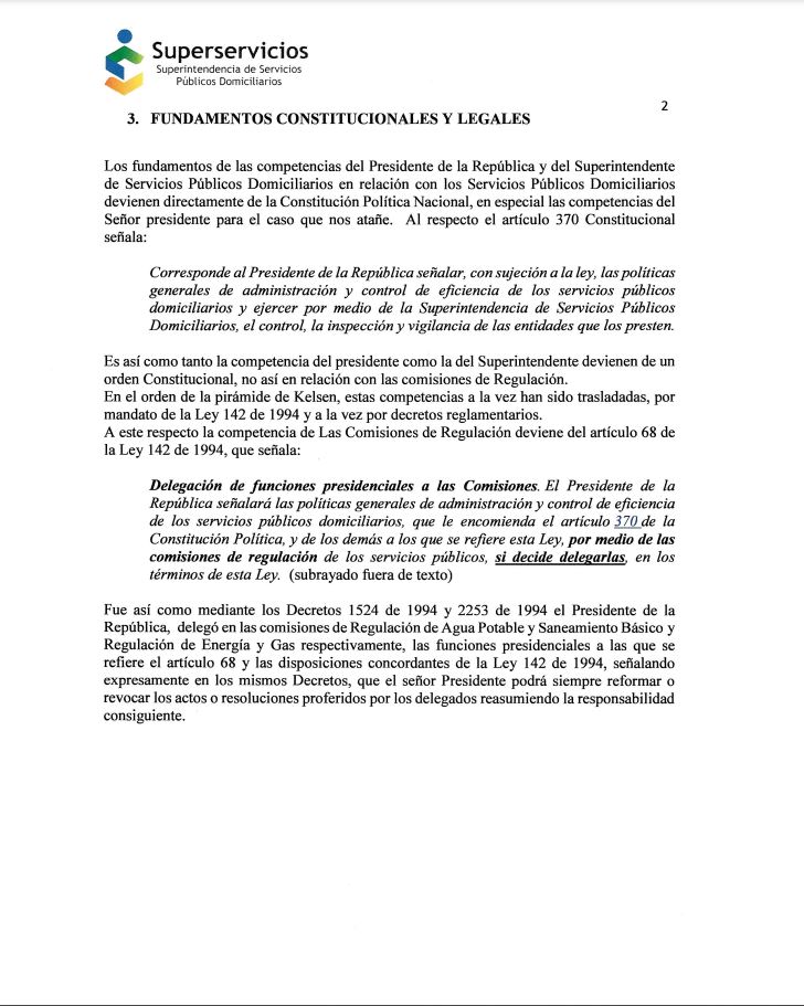 Superservicios's tweet photo. #EsNoticia l En @Superservicios compartimos a la opinión pública el concepto entregado al presidente @petrogustavo sobre su facultad para reasumir las funciones delegadas a las comisiones de regulación de los servicios de energía, acueducto, alcantarillado, aseo y gas. ⬇️ https://t.co/JKvEYxP8bg