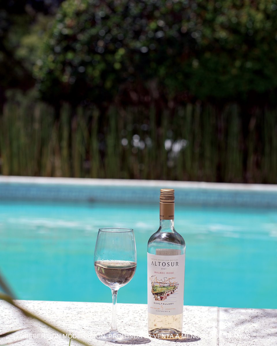 altosurwines's tweet photo. El maridaje perfecto: verano, pileta y Altosur Malbec Rose https://t.co/EcZUNp6Zrw