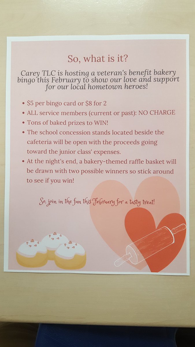 Do you like bingo?
Do you like baked goods?
Do you like veterans?
Do you like fun? 
If you answered yes to any of these, you need to come out for this cool event.