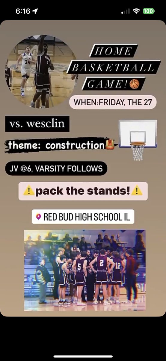Boys home conference game!
JV at 6, Varsity follows
Theme: Construction 🦺
Pack the stands!
#redbud132