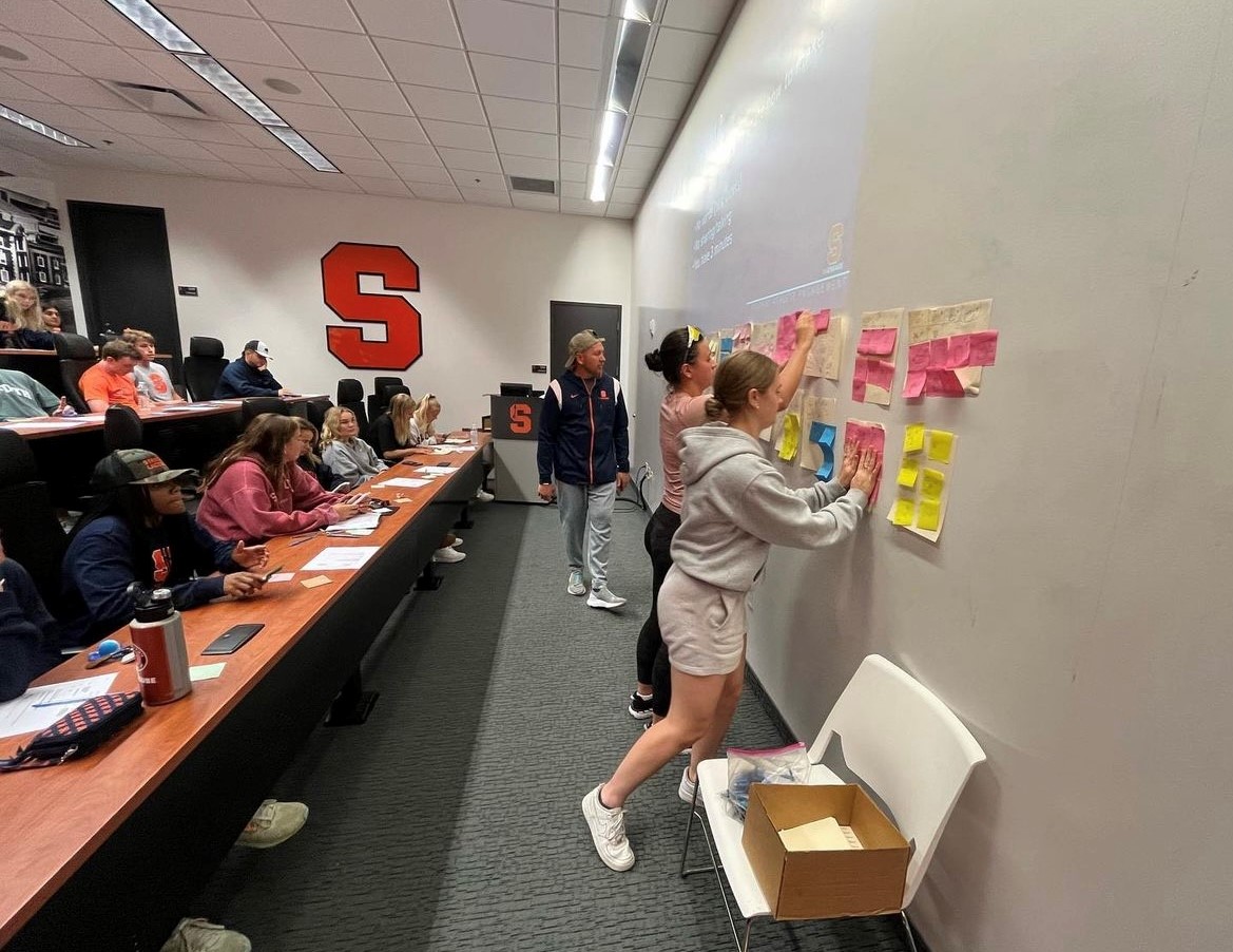 SyracuseSAE's tweet photo. We saw a record-breaking level of engagement from our student-athletes this past Fall. Excited to make more memories and experiences in 2023! #SAEngage https://t.co/fnqns2f92M