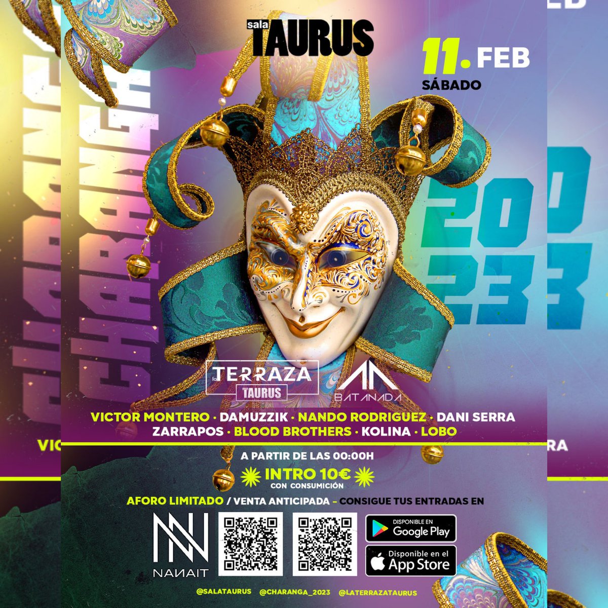 Sorteo activo 

Instagram: <a href="/salataurus/">Sala Taurus</a>