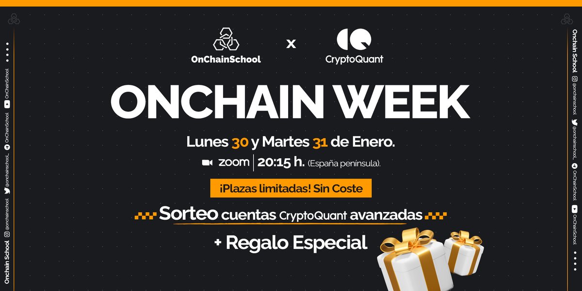 onchainschool's tweet photo. Onchainers, llega vuestra oportunidad tan esperada!🔥

Onchain Week 3

LUNES 30 y MARTES 31 de Enero 

Gracias a CryptoQuant por colaborar en esta OnChain Week.

(Leer hasta el final) https://t.co/VBxOoHk7Ue