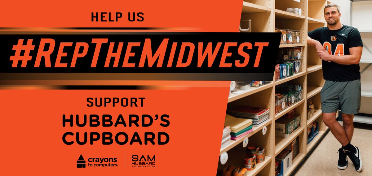 GrowCincyUSA's tweet photo. As the @Bengals prepare to #RepTheMidwest in the #AFCChampionship, we have a friendly wager with our friends @ithinkKC to support Hubbards Cupboards if the Bengals win. Please join us in supporting @sh94foundation. Donate now at https://t.co/yRMxMaLpr5! #RuleTheJungle #RuleTheAFC https://t.co/u70apk8cgV