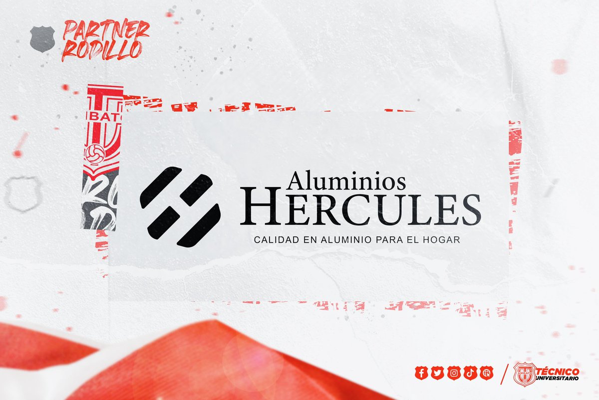 TecnicoUOficial's tweet photo. #PartnersRodillo
Aluminios Hércules es #Albirrojo 🔴⚪️
Por tercera temporada #AluminiosHercules es nuestro Sponsor oficial y forma parte de nuestro programa de patrocinio #PartnerRodillo2023.😎🇦🇹
Gracias por ser parte de la familia del #RodilloRojo. 🙌🏻
#TécnicoPresente https://t.co/mGtRnZtham