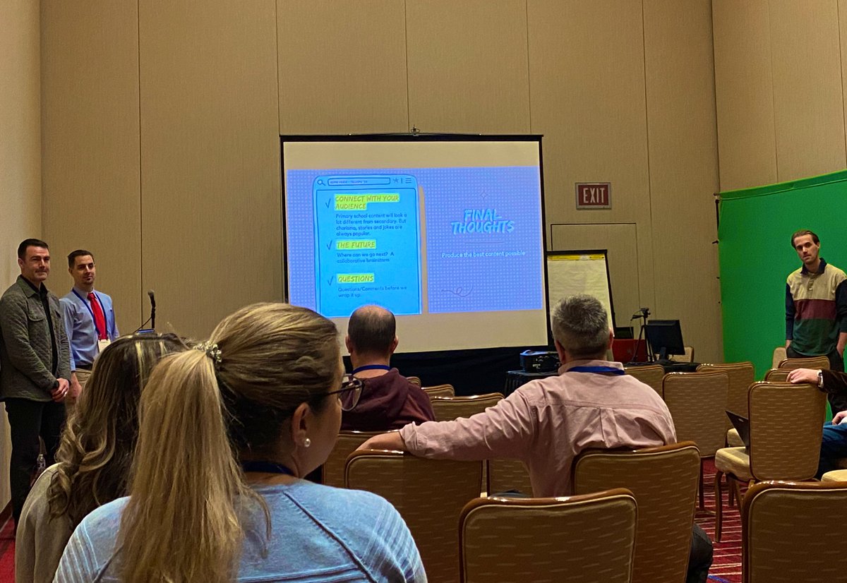 DerekTranchina's tweet photo. Always learn something new from my good friends and #EdTech media experts @otismediacenter @CoachPringle @OT_James_Doyle @ms_gasser @OTSpartanLegacy #Techspo23 ๐ https://t.co/noiCAGOtv6