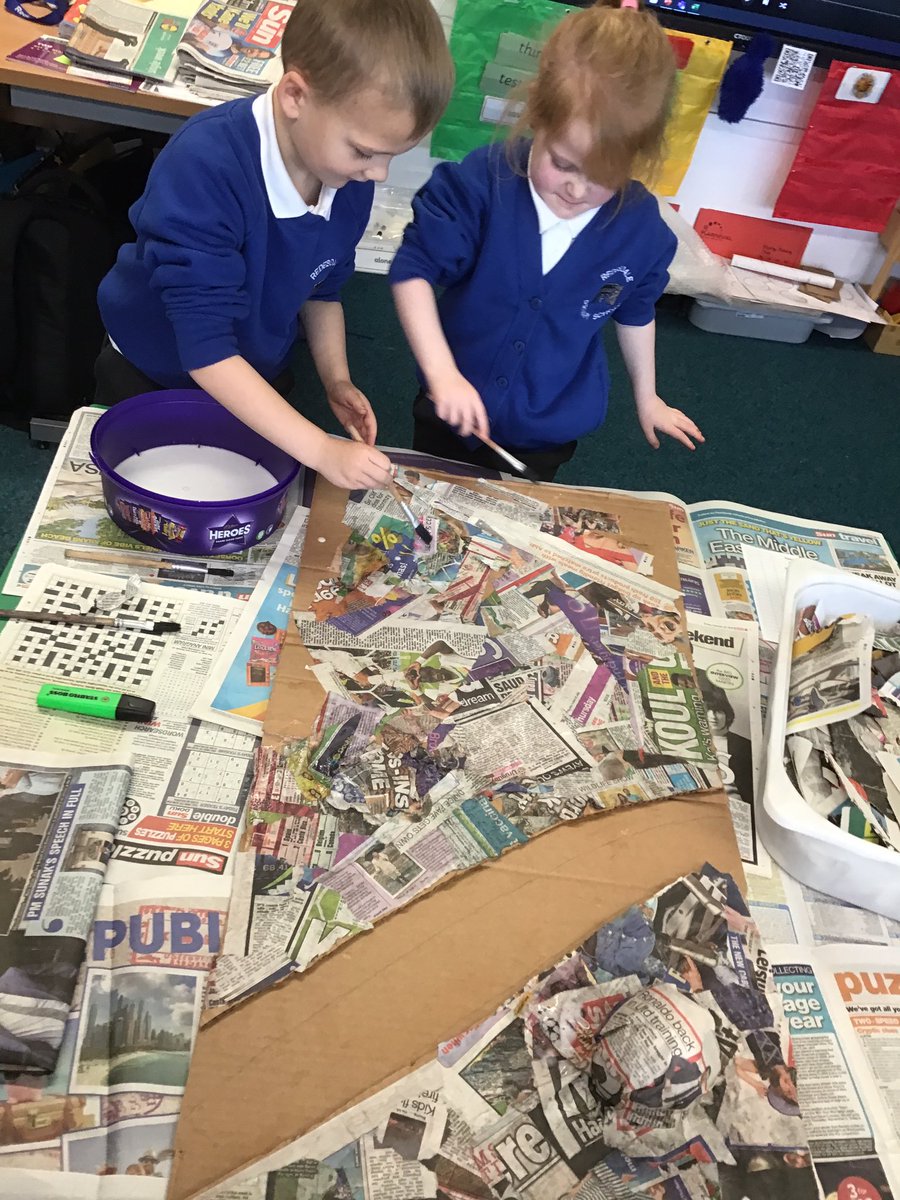 Year 1 have started our Art and Geography project of making a 3D map of Newcastle using papier-mâché. So far we have a river, a Sage building and developing the landscape. #RedesdaleArt #RedesdaleGeography <a href="/RedesdalePrim/">Redesdale Primary</a>