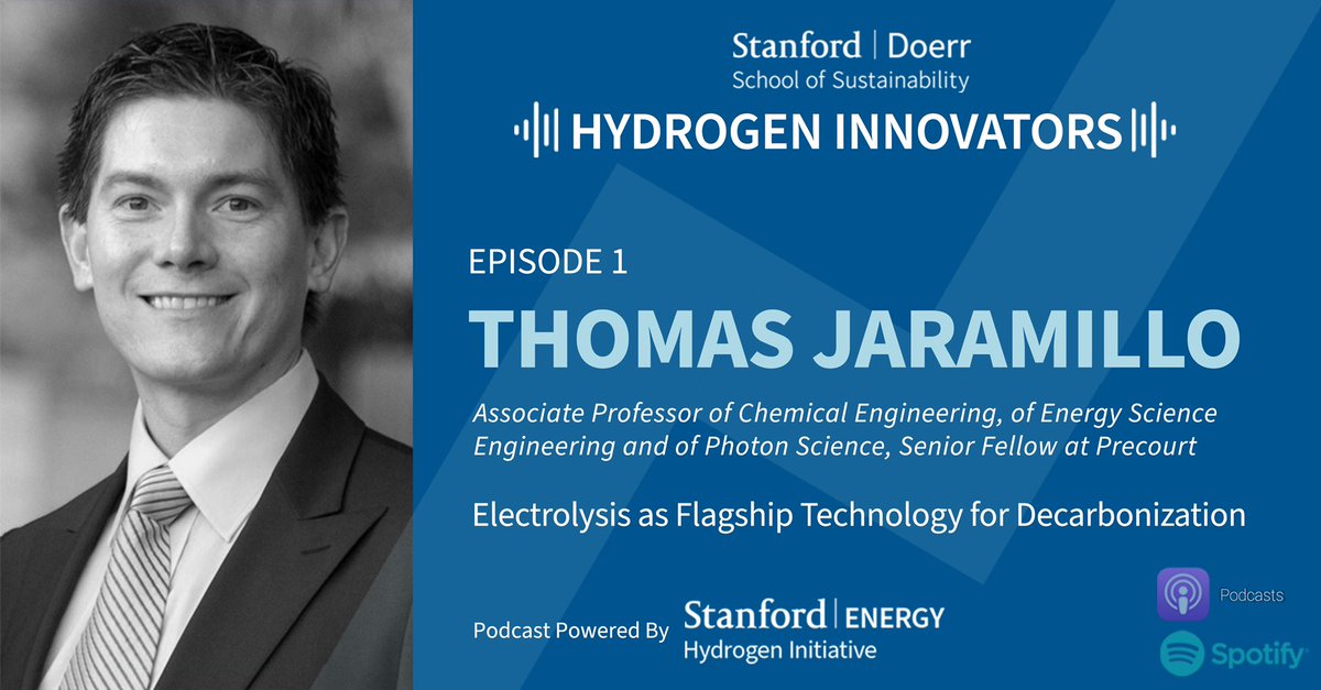 Want to learn from Stanford Professor Thomas Jaramillo about electrolysis as flagship technology for decarbonization and find out who inspires him most and why? The Stanford Hydrogen Initiative is thrilled to launch their podcast “Hydrogen Innovators”. Make sure to tune in!