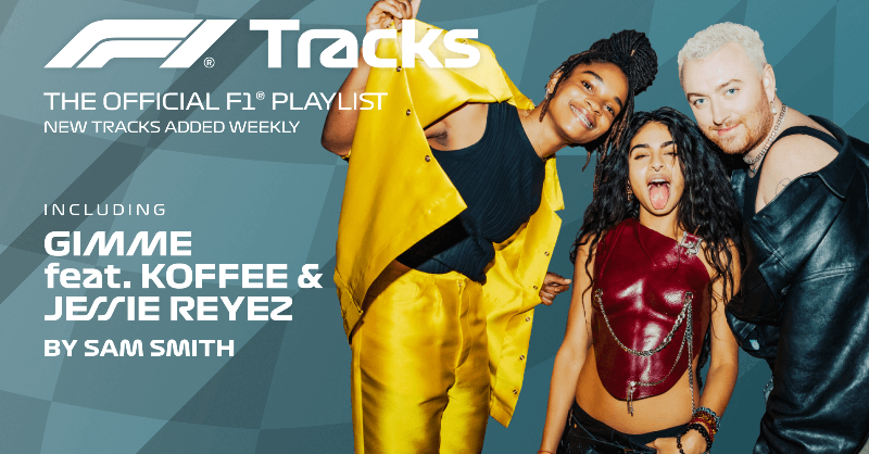 F1's tweet photo. Celebrating the release of brand new album Gloria - out TODAY!

@samsmith is your official #1 on F1 Tracks with ‘Gimme’ feat. @Jessiereyez @originalkoffee

#F1 @spotify