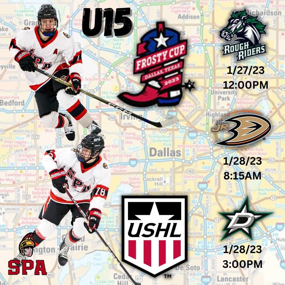 SPAhockeyNH's tweet photo. SPA WEEKEND SCHEDULE!
Our U15, U16, and U18 teams are all in Texas for the USHL Frosty CUP! Our U14's will be on the road Sunday to take on Mount St Charles.
#LetsGoSPA https://t.co/uObsAhjBIW