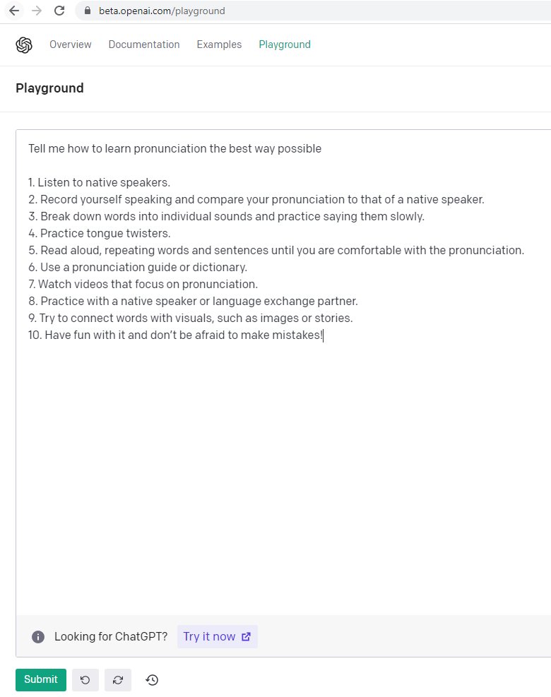 bea_wal's tweet photo. #gpt3 is saying we can't learn #pronunciation without native speakers... 🤦‍♀️
I hope that #gpt4 will change its mind about it...
#chatgpt #edtech #ai #AIknowsbest? #tefl #teachers https://t.co/uarH6MKFMM