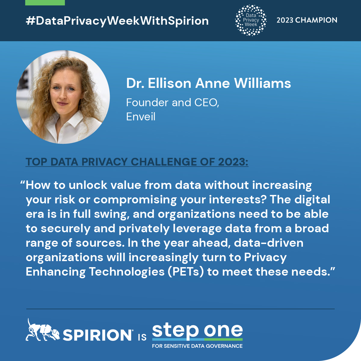 Happy #DataPrivacyWeek! Thanks to @Spirion for including us in this series. 

Learn more about #PrivacyEnhancingTechnologies here: https://t.co/XFEOof0aDQ 