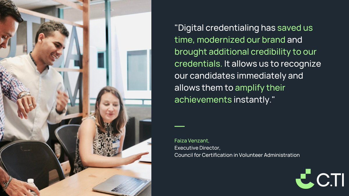 Council for Certification in Volunteer Administration is a charitable org that administers &amp; sponsors international certifications for individuals who lead &amp; manage volunteers. We are proud to be their digital credential provider!
Read the case study: resources.convergence.tech/casestudy-CCVA