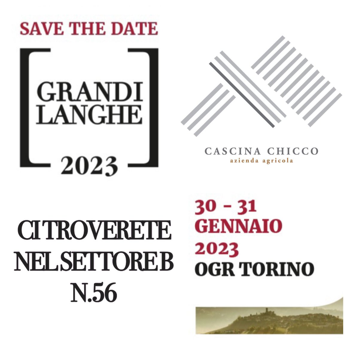 cascinachicco's tweet image. EVENT IS BACK !! 🥳
We invite you at the seventh edition of #grandilanghe 😉
Two days of tastings dedicated to the great #DOC and #DOCG #wines 🍷
SEE YOU THERE!! 😎
.
#cascinachicco #cascinachiccowines #winetasting #piedmont #turin #redwines #whitewines #ogrtorino