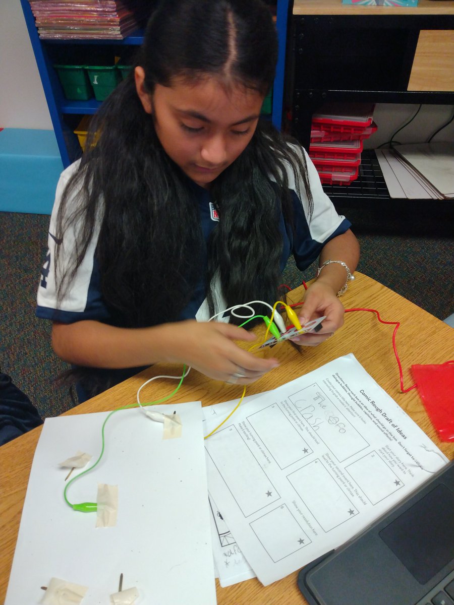 Good_Library200's tweet photo. What fun using the Makey Makeys to add sounds to mysterious stories! 
#iisd #johnrgood #iisdlibraries #stemlab https://t.co/aEu6f4vk3L