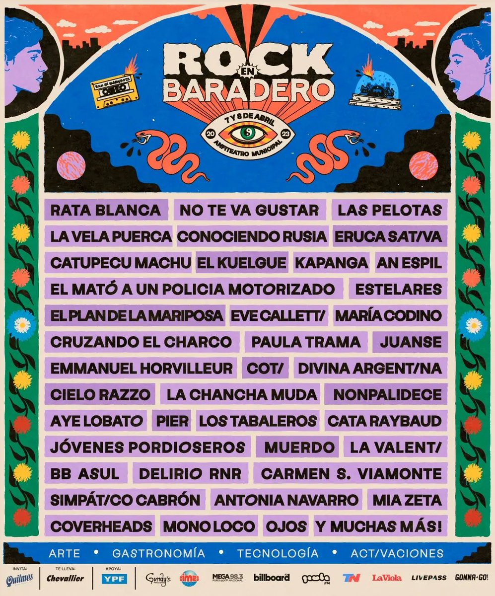 "Baradero":
Porque se confirmó el line up de #RockEnBaradero