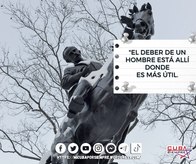 CdiPMorrocha's tweet photo. „Vale más un minuto de pie que una vida de rodillas.“
#MartianosHoy #MartíEntreNosotros #NuestroMartí, @cdi_Corposld @cubacooperaven #Cuba #CubaPorLaVida #JuntarYVencer #60AñosSalvandoVidas #CubaCoopera https://t.co/GAKGDJ0Coo