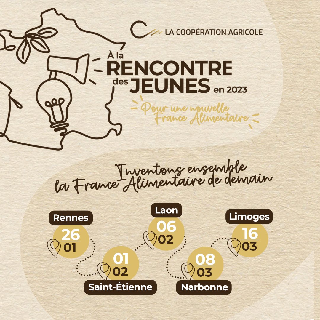 La Coopération Agricole (@lacoopagricole) on Twitter photo #RencontresjeunesLCA J-10 |
Nous continuons notre tour de France des débats citoyens que nous sommes fiers d'organiser. Le 6 février prochain, nous serons à <a href="/villedelaon/">Ville de Laon</a> ! Nos objectifs ✅ assurer le renouvellement génération et renforcer l'#attractivité des métiers du vivant🌾! #RencontresjeunesLCA J-10 |
Nous continuons notre tour de France des débats citoyens que nous sommes fiers d'organiser. Le 6 février prochain, nous serons à <a href="/villedelaon/">Ville de Laon</a> ! Nos objectifs ✅ assurer le renouvellement génération et renforcer l'#attractivité des métiers du vivant🌾!