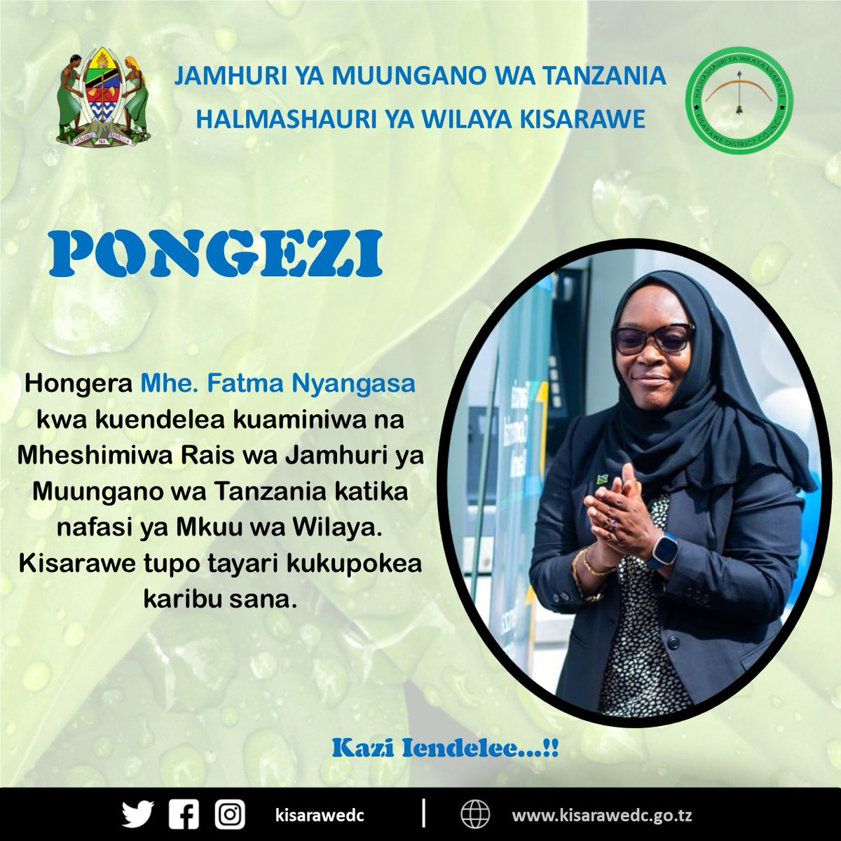 kisarawedc's tweet photo. Pongezi https://t.co/siS6VJK4mV