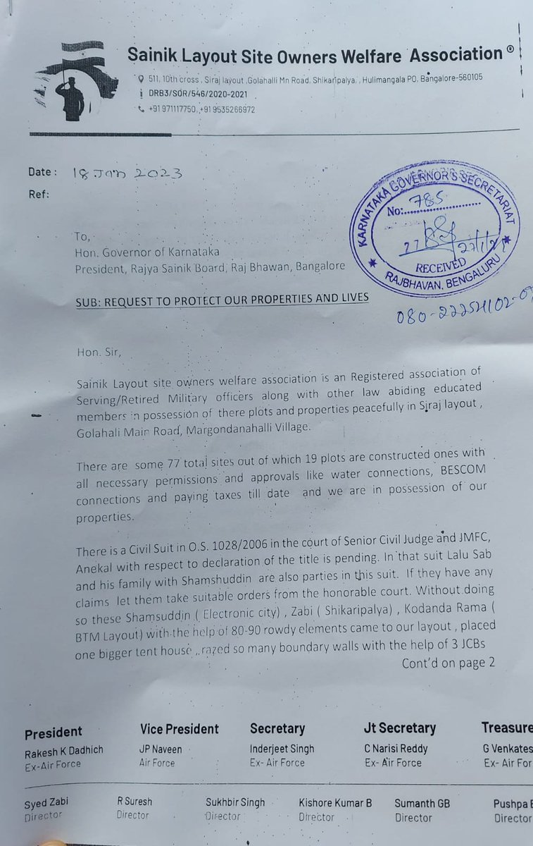 sureshr69's tweet photo. @INCIndia @INCIndiaLive @BJP4India @Bjpkar @Tejasvi_Surya @DgpKarnataka @DefenceMinIndia @INDPoliticsBot @republic @TimesNow   Please help protect exsm property in Electronic city Bangalore. https://t.co/AFFuPSzFSK