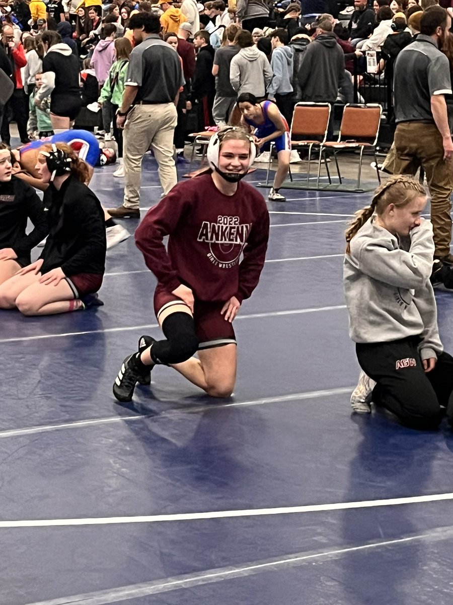 <a href="/NP_BoosterClub/">North Polk Athletic Booster Club</a> <a href="/AnkenyGirls/">AGW</a> North Polk history being made today! Go get em Elyse! #CometStrong #CometPride