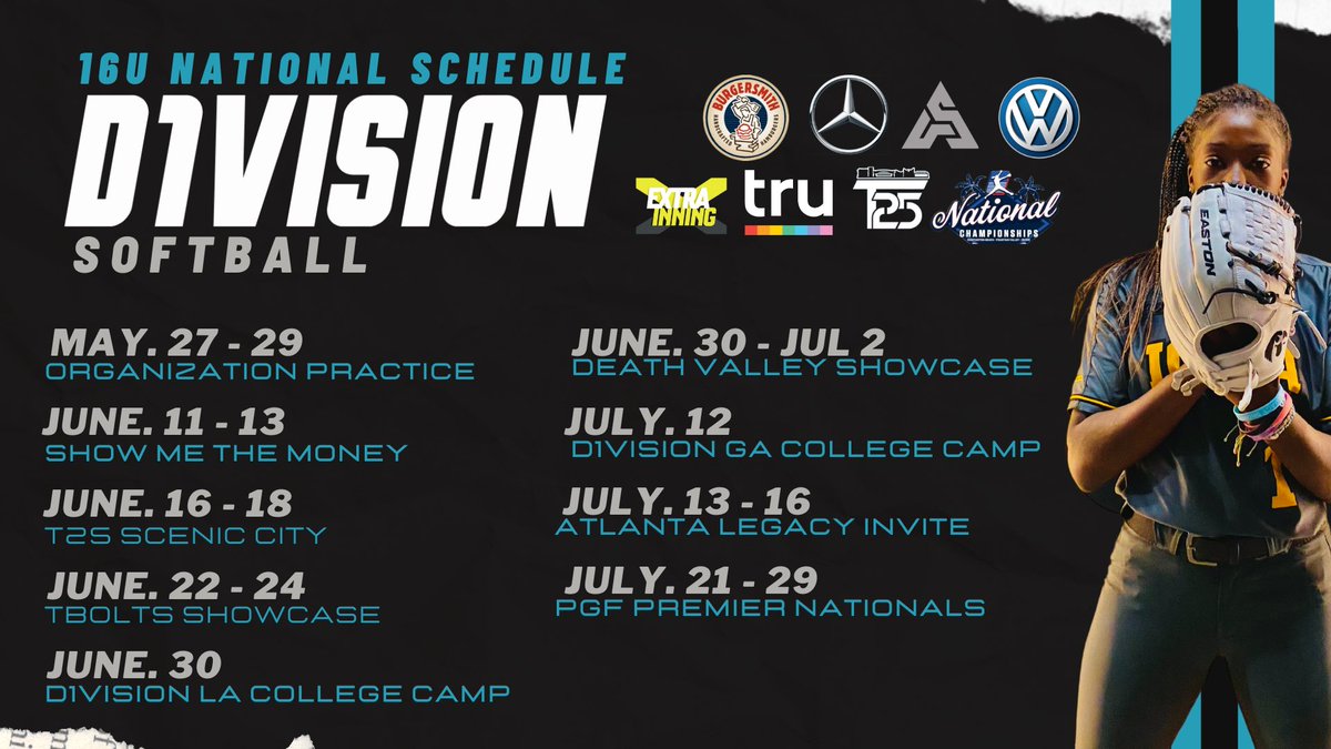 d1vision_sb's tweet photo. 1st schedule drop for 2023, D1VISION 16U NATIONAL🔥

EVERY BIT EARNED!!! Thank you for everyone that always supports us👇🏼

https://t.co/saw1x14ZYz
@ExtraInningSB @Los_Stuff @SterlingAthlet @drinktru https://t.co/lCUtaYhMKr