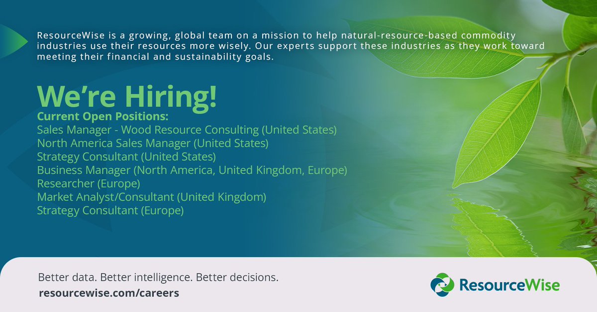 We're hiring! Join our growing team and apply today. It's time to get #ResourceWise #hiring #careers