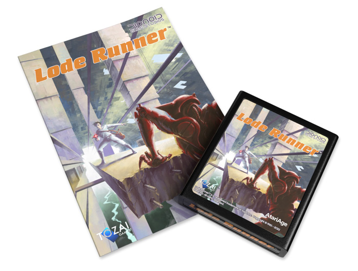 AtariAge's tweet photo. The classic puzzle platformer Lode Runner is now available on the #Atari2600! This remarkable port of the original by Dionoid Game Studios features all 150 levels and beautiful artwork by David Exton. Officially licensed from @TozaiGames. Now available at https://t.co/4rpiLa5UvG https://t.co/x4cM7Yvyrf