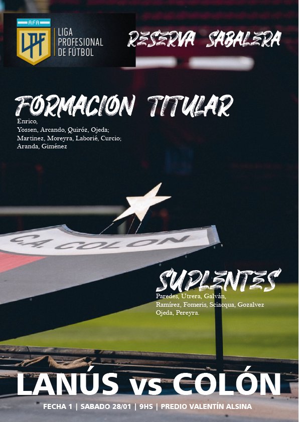 ¡Formación, día y horario en el que vuelven a jugar los pibes!

#VamosColon #VamosLosPibes 🔴⚫