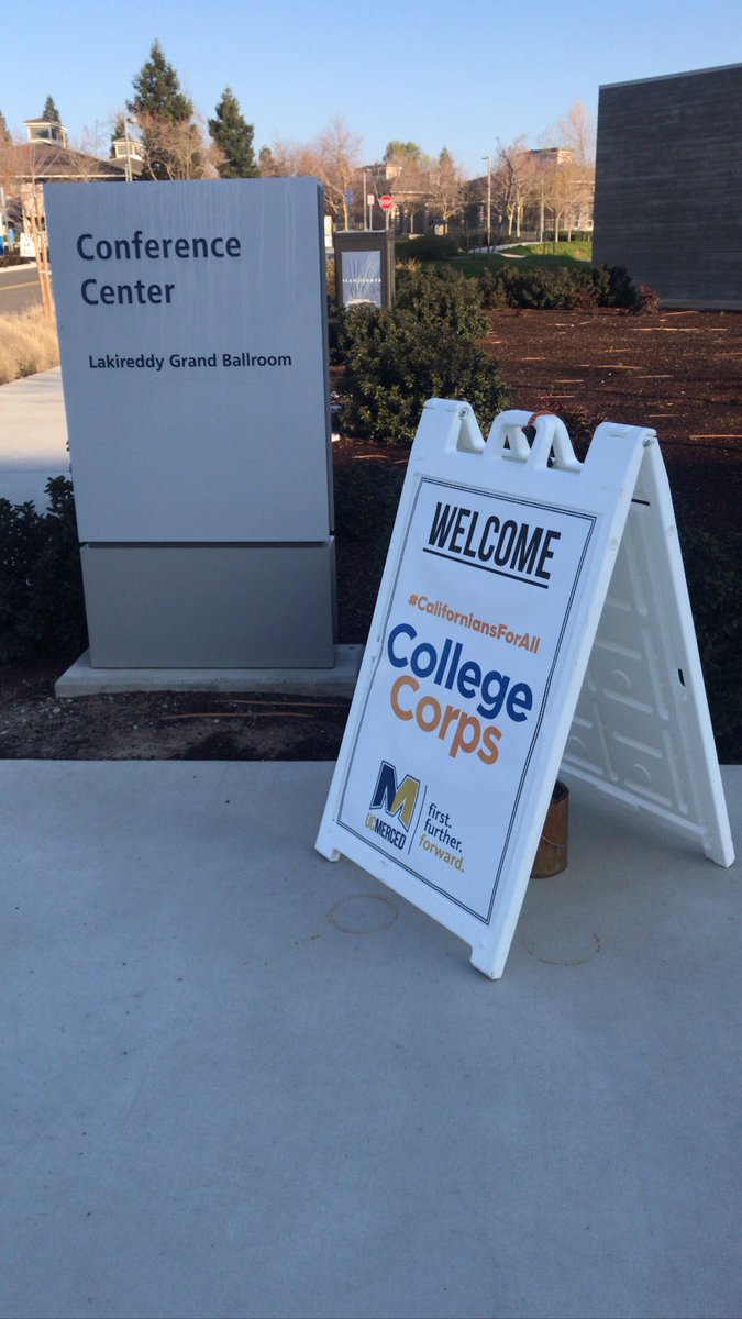 Today, UC Merced is hosting College Corps teams across the state! Welcome all! #CaliforniansForAll #CollegeCorps